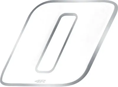 Produktbild von Aufkleber Rennnummer für Motorrad "0" Weiß 65 x 85 mm