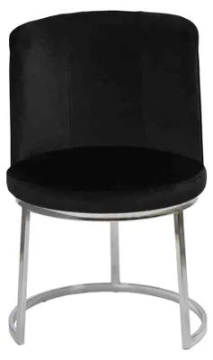 Produktbild von Schwarzer Designer Stuhl Edelstahlfuß Stuhl Moderne Esszimmerstühle Neu