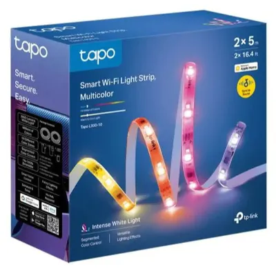 Produktbild von TP-Link Tapo L930-10, Intelligenter Leuchtstreifen, WLAN, Weiß, 802.11b, 802.11g, Wi-Fi 4 (802.11n), LED, Multi