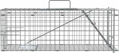 Produktbild von vidaXL Tierfalle Anthrazit 61 x 20 x 21,5 cm Stahl