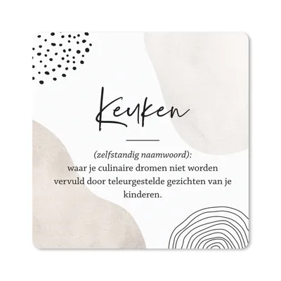Produktbild von MuchoWow® Mauspad Mousepad Küche - Zitate - Sprichwörter - Küche - Definition - Wörterbuch - Opa 20x20 cm - Mousepads - Maus Mat - Pad - Mausunterlage - Desk Mat - Bureauartikeln