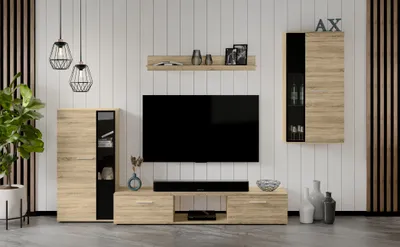Image de AX LIVING Meuble-paroi Formilo 240 cm - Moderne & chene Sonoma
