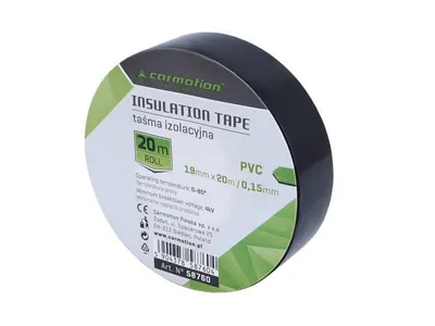 Zdjęcie produktu dla Taśma izolacyjna PVC 0,15 mm x 19 mm x 20 m, czarna, 1 szt.