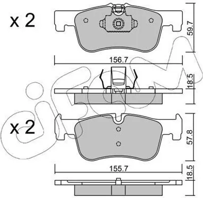 Produktbild von CIFAM Bremsbeläge Satz Vorne Bremsklötze für BMW 1 Schrägheck (E87) 822-959-0