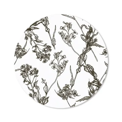 Produktbild von MuchoWow® Mauspad Mousepad Vintage - Pflanzen - Blumen - Muster 30x30 cm - Mousepads - Maus Mat - Pad - Mausunterlage - Tischunterlage - Schreibtischmatten