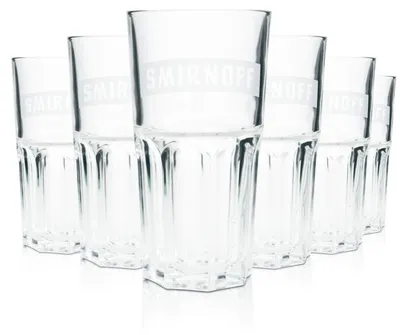 Produktbild von 6x Smirnoff Glas 0,3l Longdrinkgläser Cocktailgläser Vodk Moscow Mule Martini