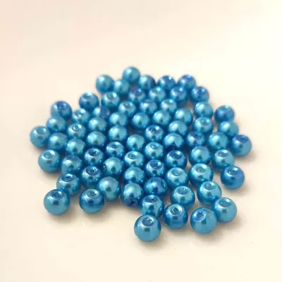 Image de Perles en verre - type "rond" - 12g - 2 mm - Bleu