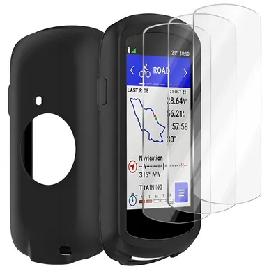 Produktbild von Schutzhülle Silikon & 3x Displayschutzfolie für Garmin Edge 1040, Stoßfest