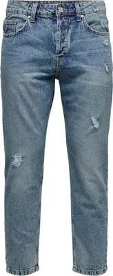 Produktbild von ONLY & SONS Cropped Loose Fit Jeans Straight Leg Denim Ankle Pants Hose ONSAVI Größe: 30W / 32L