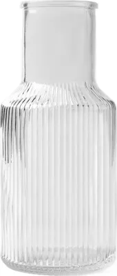 Produktbild von HOMLA TOLLE gestreifte Glasvase transparent 10x22 cm