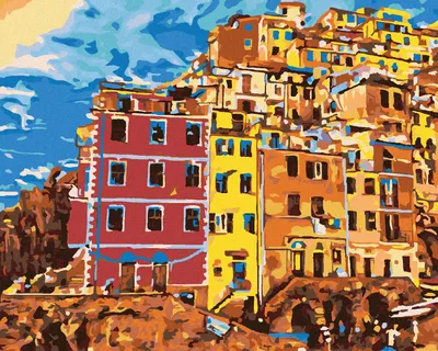 Produktbild von Zuty - Malen nach Zahlen - SOMMERRESSORTS IN ITALIEN, 40x50 cm, mit Keilrahmen (bereits gespannt)