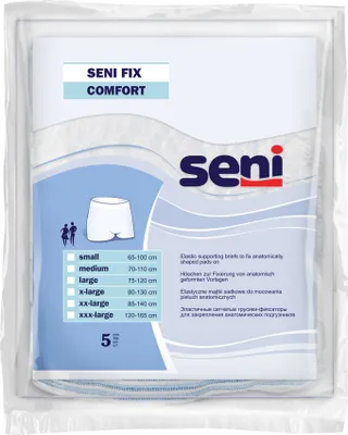 Packaging for Seni Fix Comfort elastic supporting briefs.