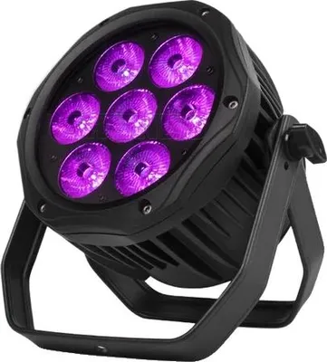 Zdjęcie produktu dla Oświetlenie par LED, RGBW+UV, wodoodporne, 7x18W 6w1, wtyczka EU