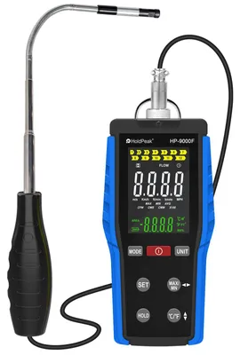 Digitales Anemometer mit Hitzdrahtsonde, Windgeschwindigkeit & Temperatur