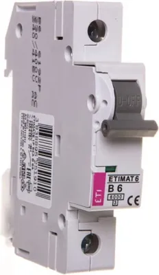 Immagine prodotto di ETI | Interruttore Automatico 1 Polo B 6A 6KA 002111512 - Protezione Affidabile - AC 230/400V - Installazione Facile