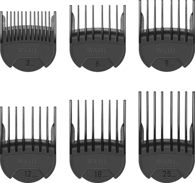 Zdjęcie produktu dla Wahl WAHL 1802-7200 Attachment comb set 6pcs (3/6/9/12/18/25 mm) | WAHL