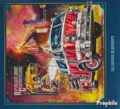 Produktbild von Briefmarken Zentralafrikanische Republik 2016 Mi Block 1451 (kompl. Ausgabe) postfrisch Feuerwehrauto