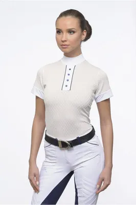 Image de Chemise de concours Cavalliera FATALITY champagne manches courtes, taille:M