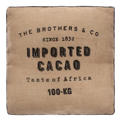 Produktbild von Atmosphera Créateur d'intérieur Dekokissen Cacao Jute Polyester braun schwarz 12 cm x 40 cm x 40 cm