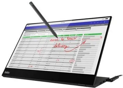 Obrázok produktu pre Lenovo ThinkVision M14t, 35,6 cm (14"), 1920 x 1080 px, Full HD, LED, 8 ms, Čierna