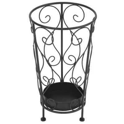 Immagine prodotto di vidaXL Portaombrelli stile vintage in metallo 26 x 46 cm nero