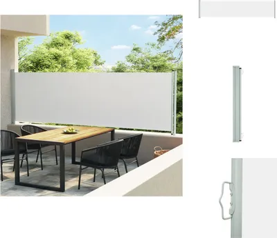 Immagine prodotto di vidaXL Tenda laterale estensibile 140x600 cm crema - Ombrelloni e tende da sole