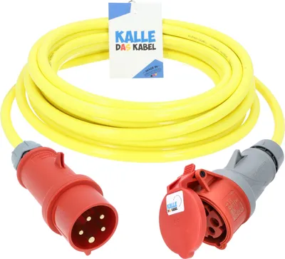 Produktbild von Kalle Verlängerungskabel CEE 400V 16A 2,5mm² Phasenwender Extreme Signal Gelb IP44 20 Meter