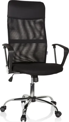 Produktbild von hjh OFFICE Home Office Chefsessel PURE NET Kunstleder/Netzstoff Höhenverstellbarer Computerstuhl, Bürostuhl mit Armlehnen