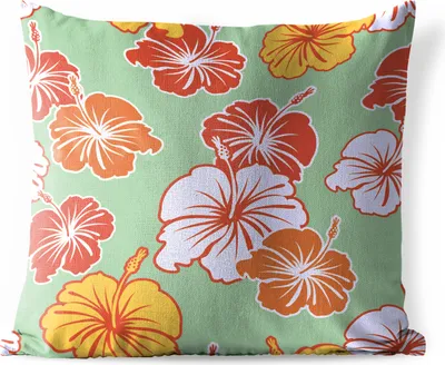Produktbild von MuchoWow® Outdoor Kissen - Eine Illustration mit Blumenmuster - 50x50 cm - Wetterfest - Lounge Kissen - Komfortabel - Kissen mit Bild