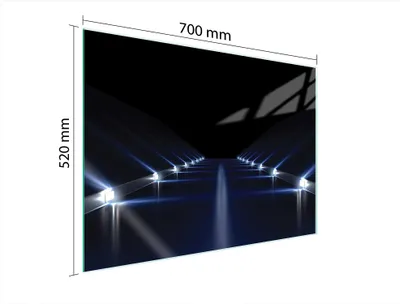 Produktbild von Glasschutzplatte Für Herd 70X52 Droga