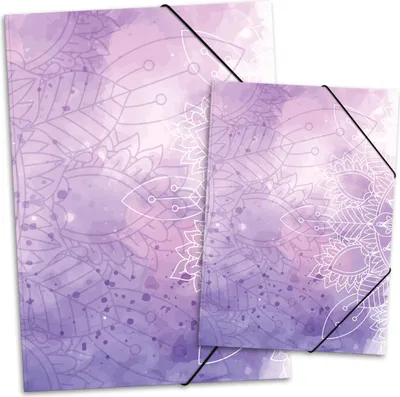 Produktbild von itenga Gummizugmappe Zeichenmappe A4 und A3 Motiv MANDALA Set