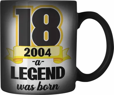 Produktbild von Trendation - 18. Geburtstag Farbwechsel Zauber-Tasse Geschenk Mädchen Jungen Geschenkidee Lustig Spruch 18 Geschenke Geschenkideen zum 18 Bday 18er (Schwarz)
