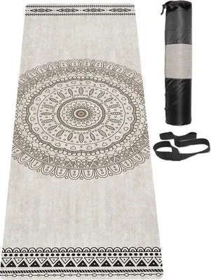 Obrázok produktu pre Famanu Yogamat – protišmyková, ekologická cvičebná podložka s popruhom na prenášanie – 183 cm x 61 cm x 6 mm