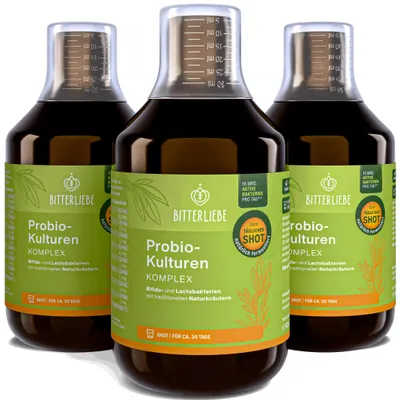 Produktbild von BitterLiebe Probio Kulturen Komplex - 3x 500 ml