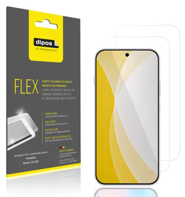 Obrázek produktu pro 2x ochranná fólie pro Huawei Nova 16 SE, 100% krytí displeje, značka dipos Flex