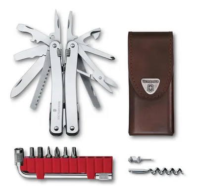 Immagine prodotto di Pinze Victorinox SwissTool Spirit X Plus con cricchetto in custodia di cuoio