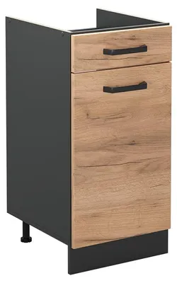 Zdjęcie produktu dla Szafki kuchenne Vicco R-Line Dąb goldkraft/Antracyt 40 cm bez blatu roboczego, Model 61037