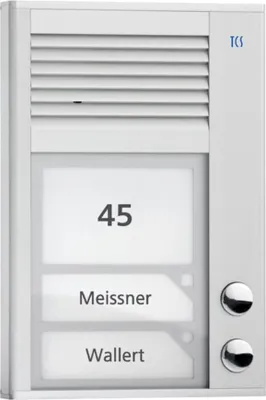 Produktbild von TCS Audio Außenstation PAK02-EN 2 Tasten 1-reihig AP silber