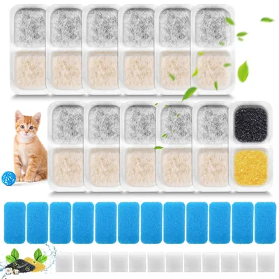 12er-Pack Katzenbrunnenfilter, kompatibel mit Oneisall PWF-001
