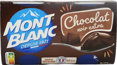 Produktbild von Mont Blanc La Crème Dessert au Chocolat Noir: Cremiger Schokoladengenuss in jeder Portion 4 x 125g