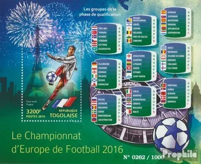 Produktbild von Briefmarken Togo 2015 Mi Block 1211 (kompl. Ausgabe) postfrisch Fußball