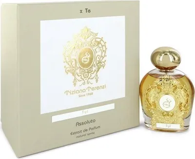 A perfume bottle and its box are displayed on a white background.