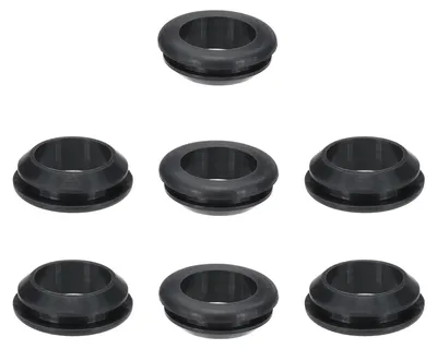 Silikon-Gummiringe 7 Stk. 30 mm Bohrloch schwarz