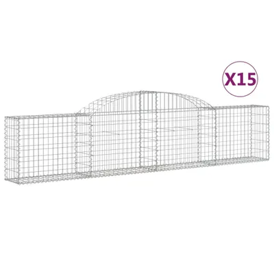 Obrázek produktu pro Klenuté gabionové koše 15 ks 300x30x60/80 cm pozinkované železo