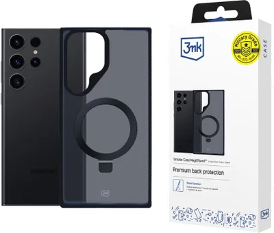 Produktbild von 3mk Smoke Case Mag&Stand für Samsung Galaxy S24 Ultra - Schwarz