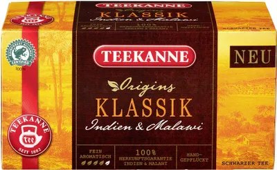 Produktbild von TEEKANNE Origins KLASSIK Tee 20 Teebeutel