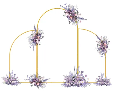 Produktbild von 3-teiliges Set Metall-Bogenständer, 2,13 m x 1,52 m Ballonbogenständer, Blumenbogenständer für Hochzeiten, Brautpartys, Geburtstagsfeiern und Babypartys