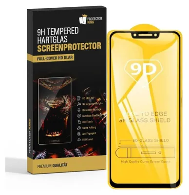 A product box and a screen protector for a smartphone.