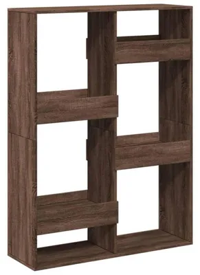 Image de Bibliothèque aspect chêne brun 100x33x135 cm Matériau dérivé du bois