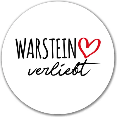 Produktbild von Huuraa Aufkleber Warstein verliebt 10cm rund Sticker Geschenkidee